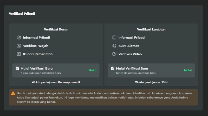 Verifikasi Dasar dan Verifikasi Lanjutan BC Game Indonesia